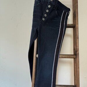 Veronica Beard 5 Button Carolyn 10" Baby Boot Cropped Fitted Denim Jeans Size 27